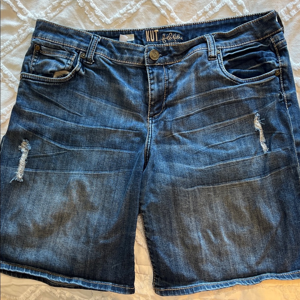 Kut from the Kloth Dark Wash Denim Shorts